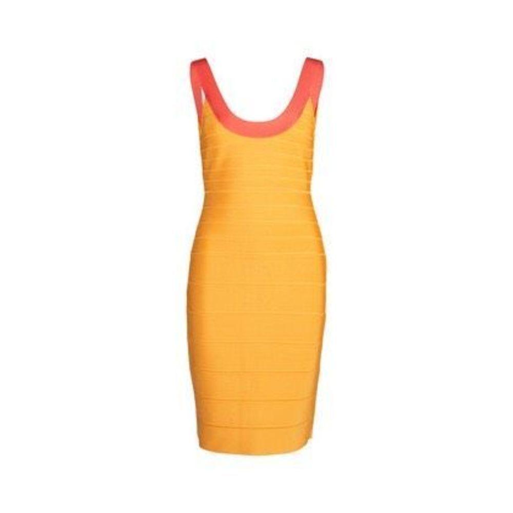 Herve Leger Bandage Dress Orange Salmon Pink Size Small